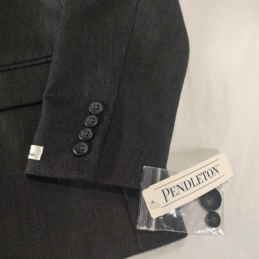 Pendleton Gray Refined Essentials Wool Blazer 16 … - image 4
